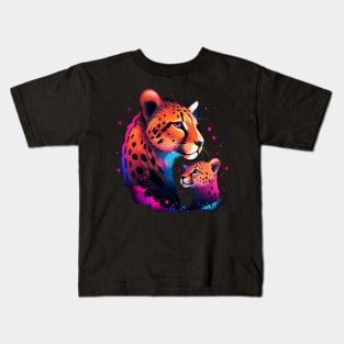 Cheetah Mothers Day Kids T-Shirt